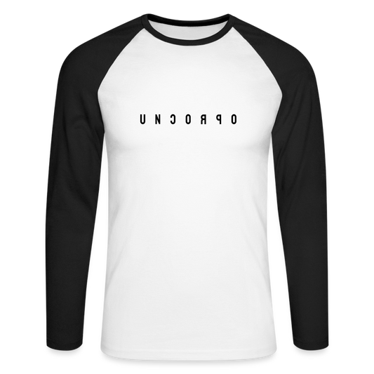 Baseball T-Shirt - UncorpoBrand001 - white/black